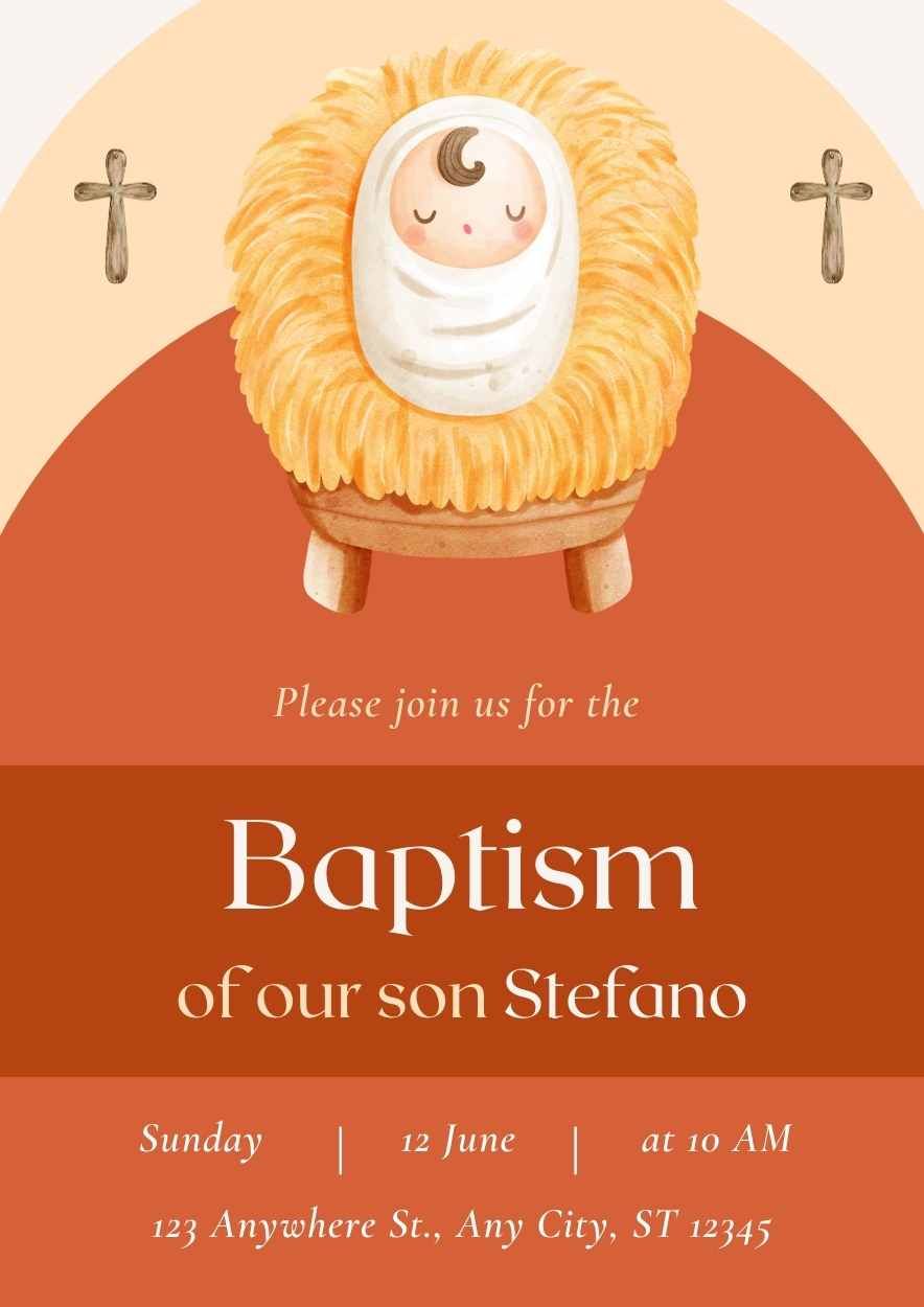 Elegant Baby Baptism Invitation - slide 6