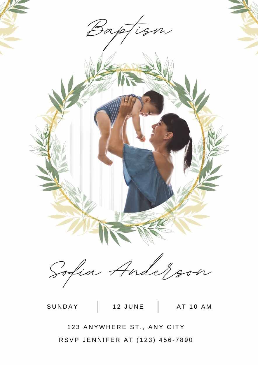 Elegant Baby Baptism Invitation - slide 7