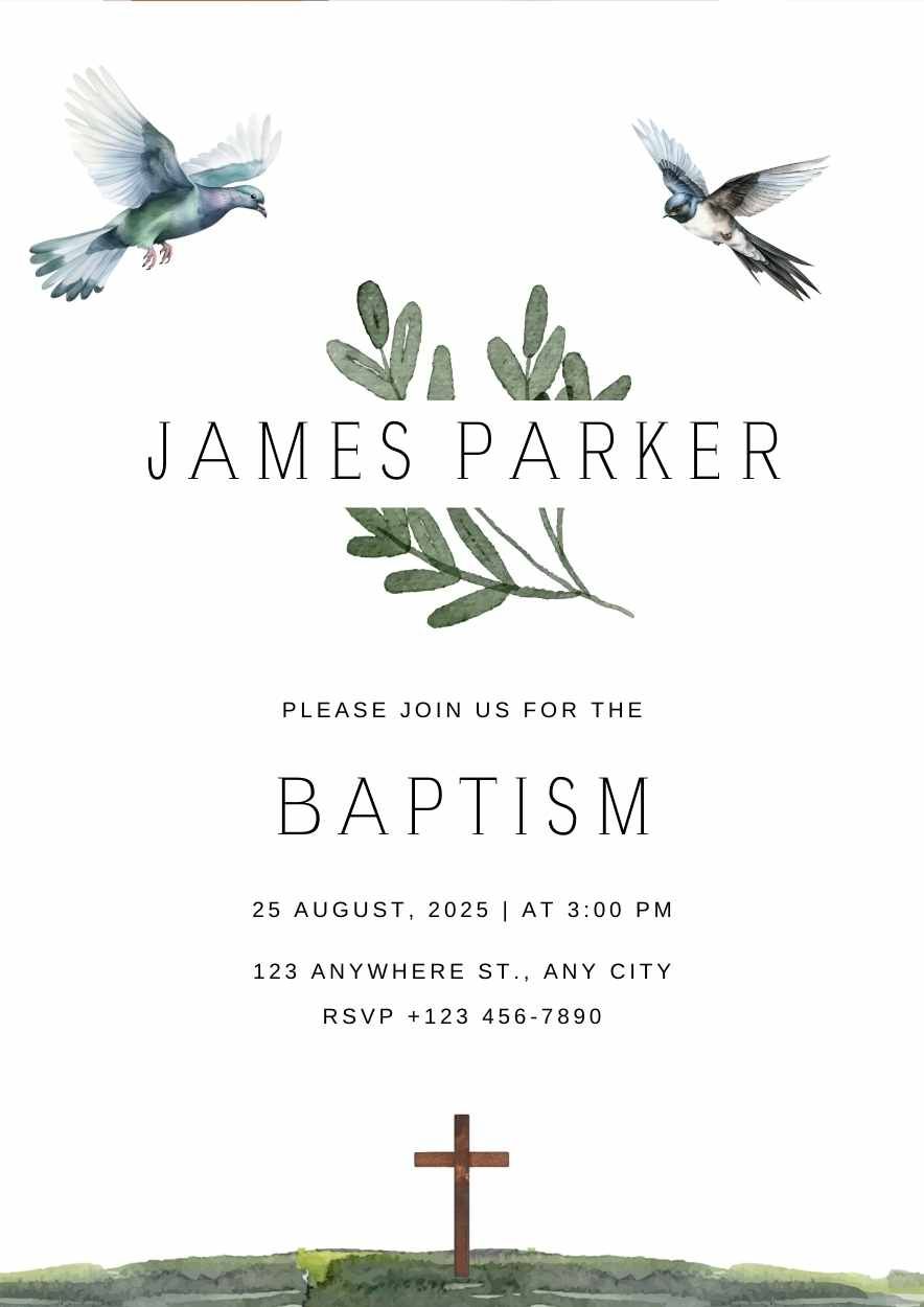 Elegant Baby Baptism Invitation - slide 9