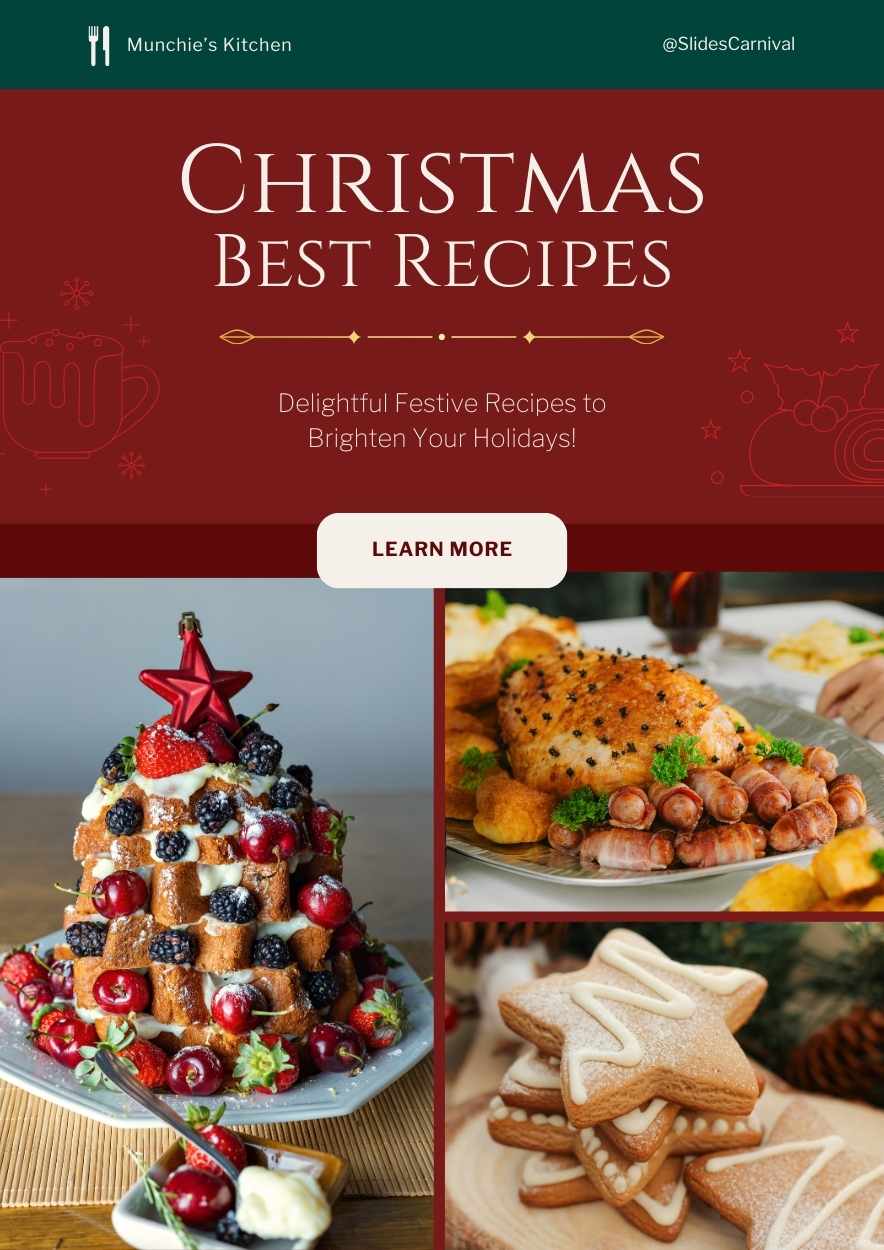 Elegant Christmas Best Recipes Brochure - slide 1