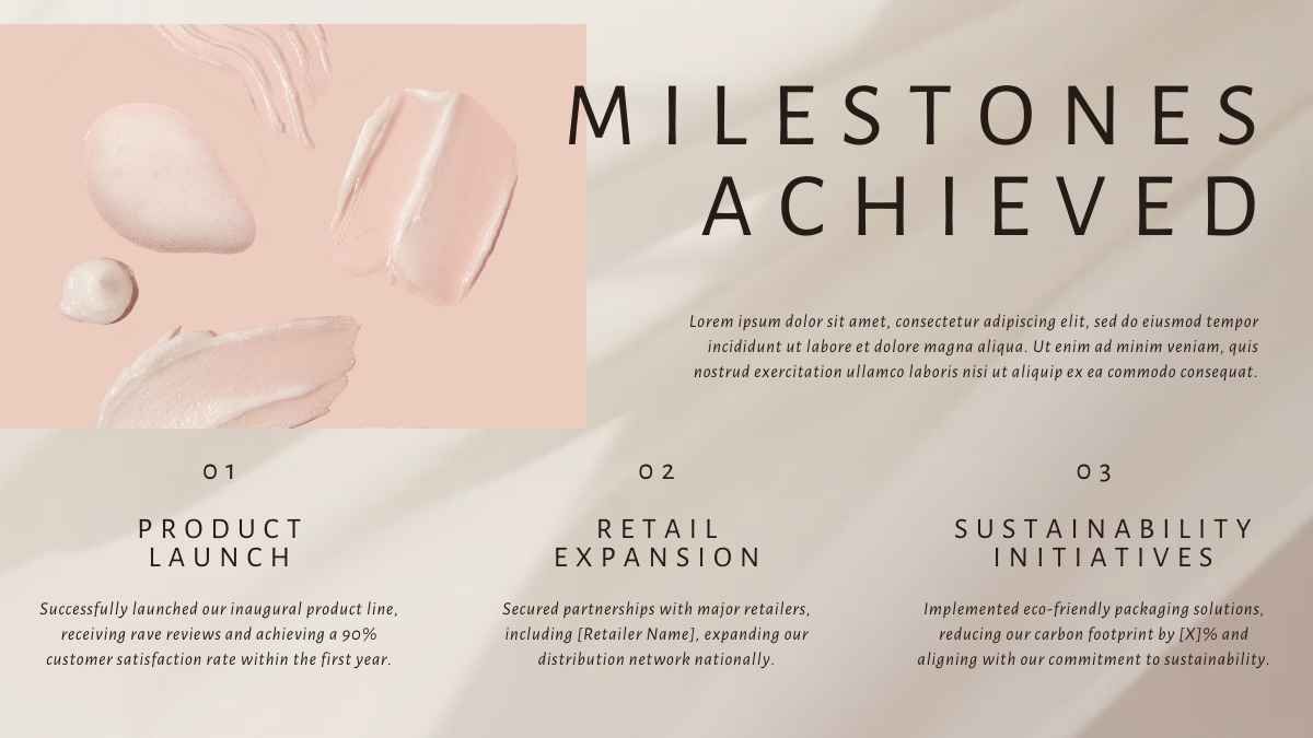 Elegant Cosmetic Products Brand Pitch Deck - diapositiva 6