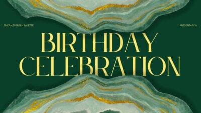 Elegant Emerald Green Birthday Celebration Slides