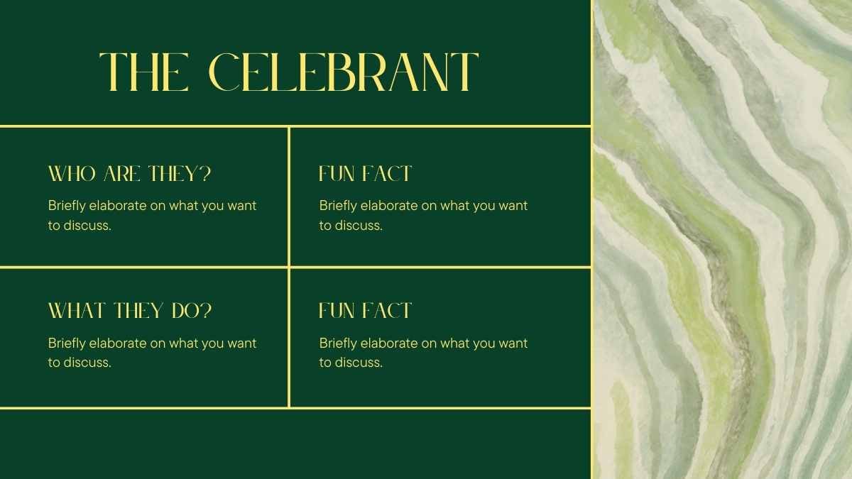 Elegant Emerald Green Birthday Celebration Slides - slide 6