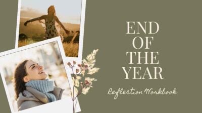 Elegant End of the Year Reflection Workbook Slides