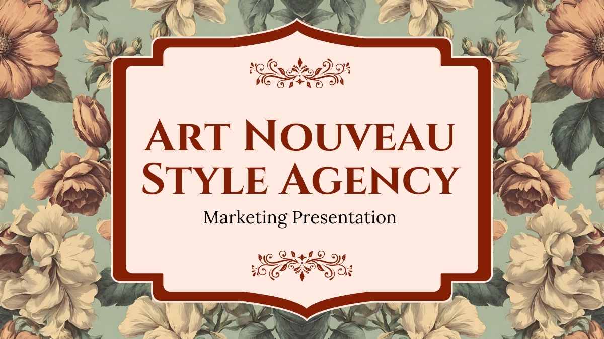 Elegant Floral Art Nouveau Style Agency Slides - slide 1