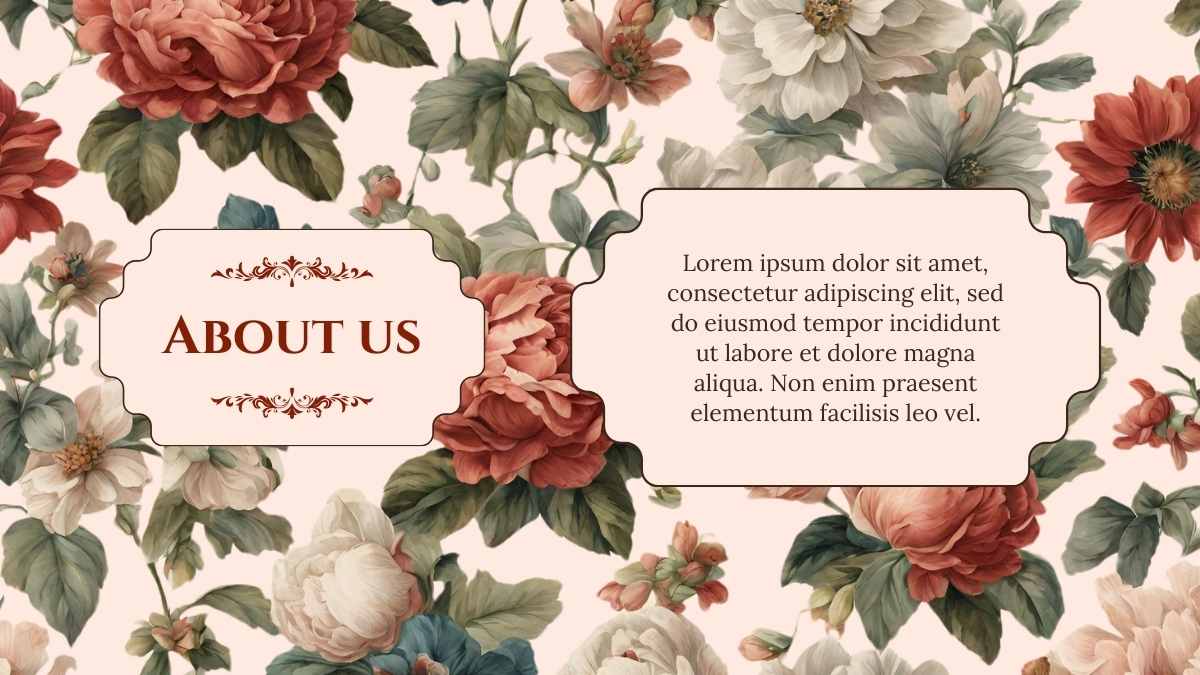 Slides Elegantes de Agência no Estilo Art Nouveau Floral - deslizar 5