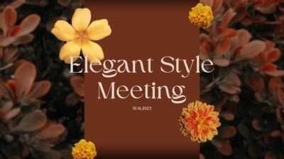 Apresentação Elegante com Flores para Reuniões