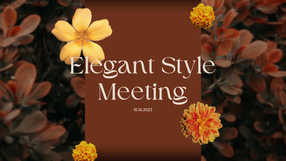 Elegant Floral Meeting Slides - slide 1