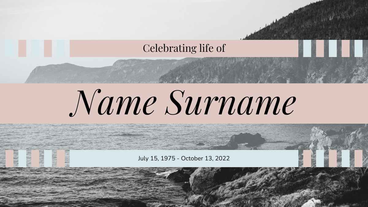 Elegant Funeral Program Invitation - slide 1