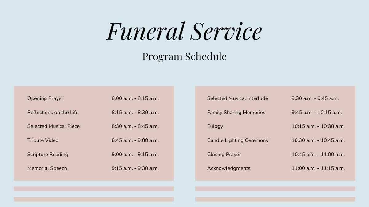 Elegant Funeral Program Invitation - diapositiva 4