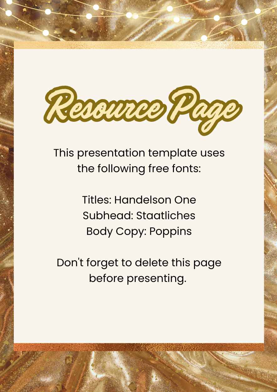 Elegant Gold My New Years Resolutions and Reflections Worksheet - slide 2