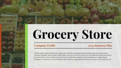 Simple Elegant Grocery Store Company Profile Slides