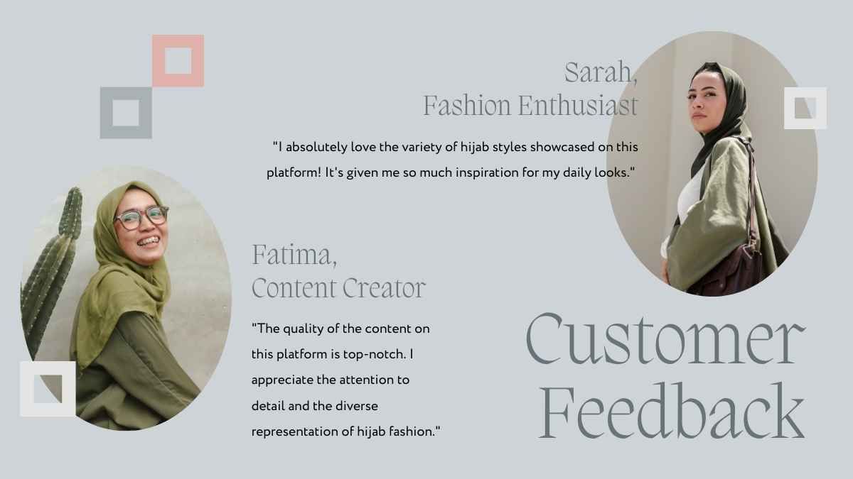 Elegant Hijab Styles and Fashion Social Media Strategy - diapositiva 15