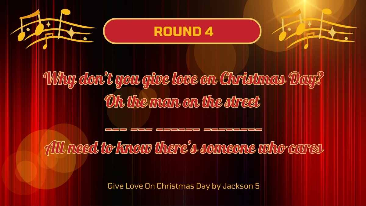 Elegant Holiday Christmas Song Lyrics for Karaoke Night - slide 12