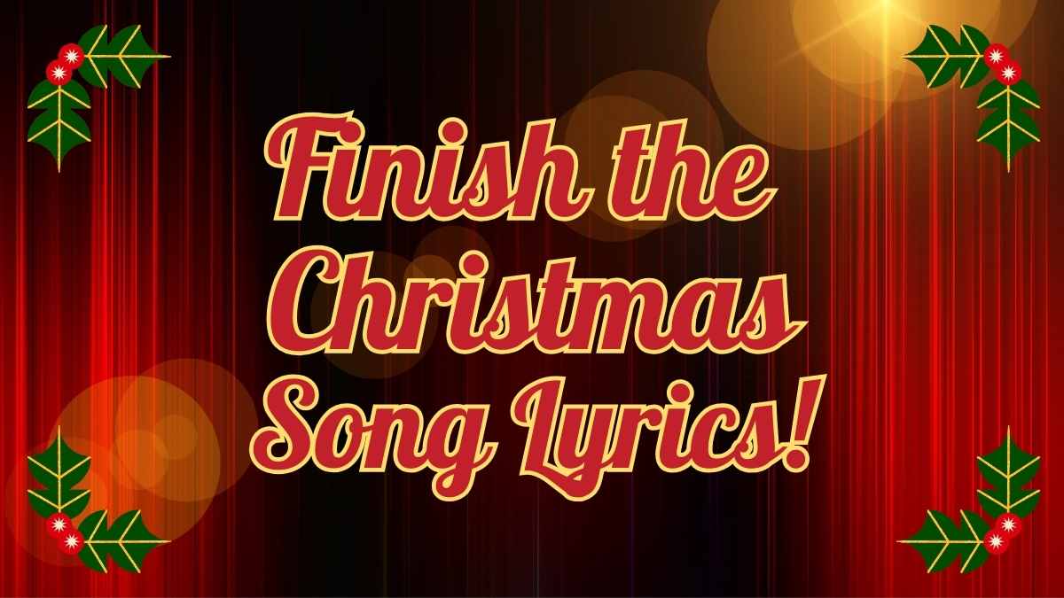 Elegant Holiday Christmas Song Lyrics for Karaoke Night - slide 5