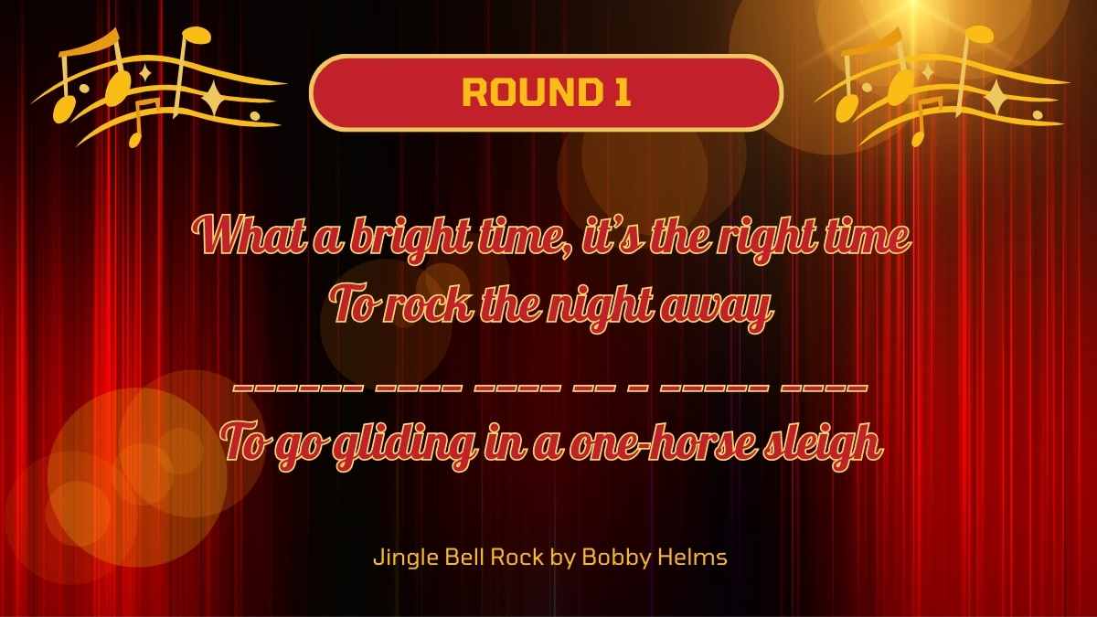 Elegant Holiday Christmas Song Lyrics for Karaoke Night - slide 6