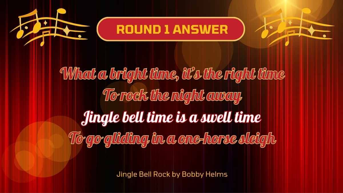 Elegant Holiday Christmas Song Lyrics for Karaoke Night - slide 7