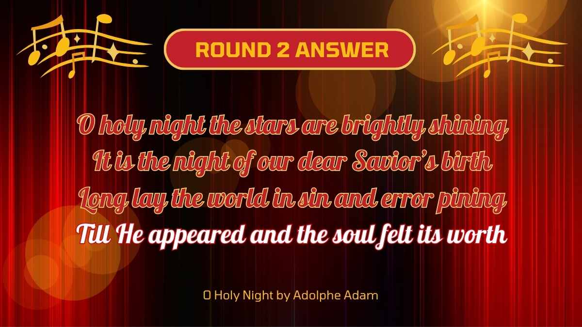 Elegant Holiday Christmas Song Lyrics for Karaoke Night - slide 9