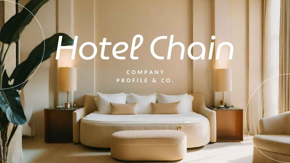 Elegant Hotel Chain Company Profile Slides - slide 1