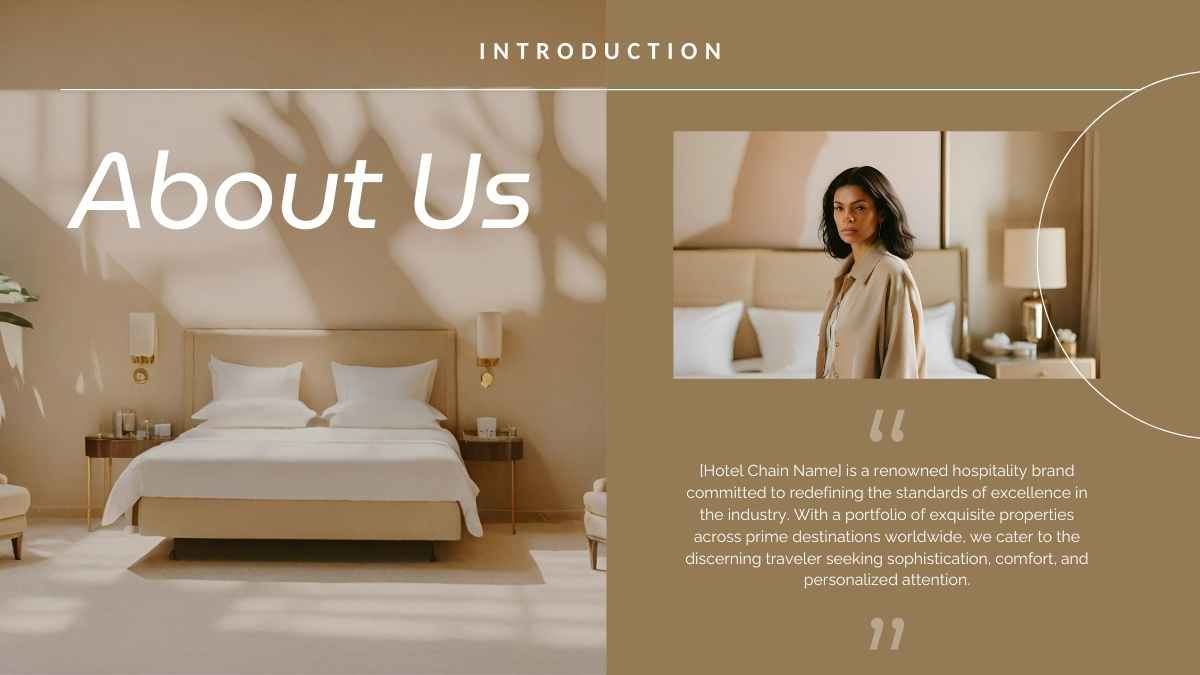 Elegant Hotel Chain Company Profile Slides - diapositiva 4