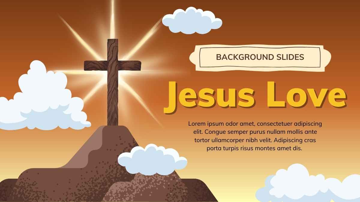 Elegant Jesus Love Background Slides - slide 1