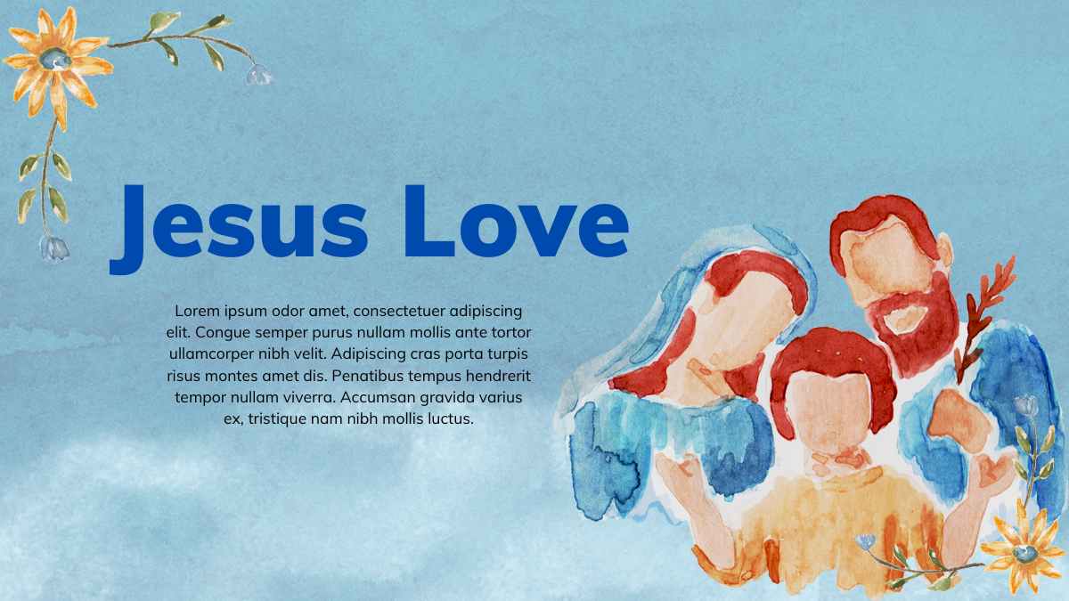 Elegant Jesus Love Background Slides - slide 10