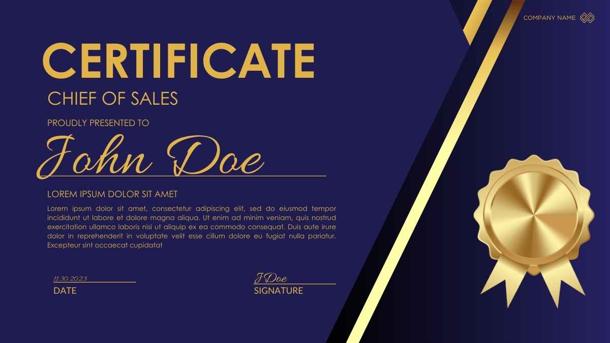 Certificados de Luxo Elegante para Cursos de Negócios - deslizar 12