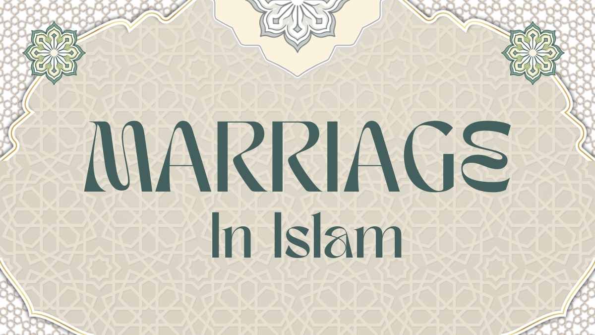 Elegant Marriage In Islam Slides - slide 1