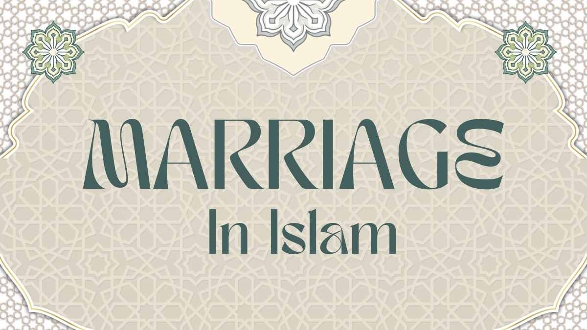 Elegant Marriage In Islam Slides - diapositiva 1