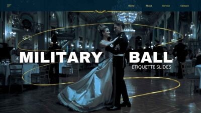 Slides Carnival Google Slides and PowerPoint Template Elegant Military Ball Etiquette Slides 2