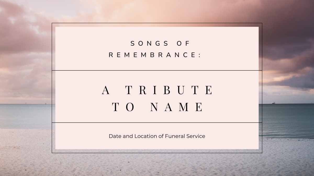 Elegant Minimal Songs For Funeral Slides - slide 2