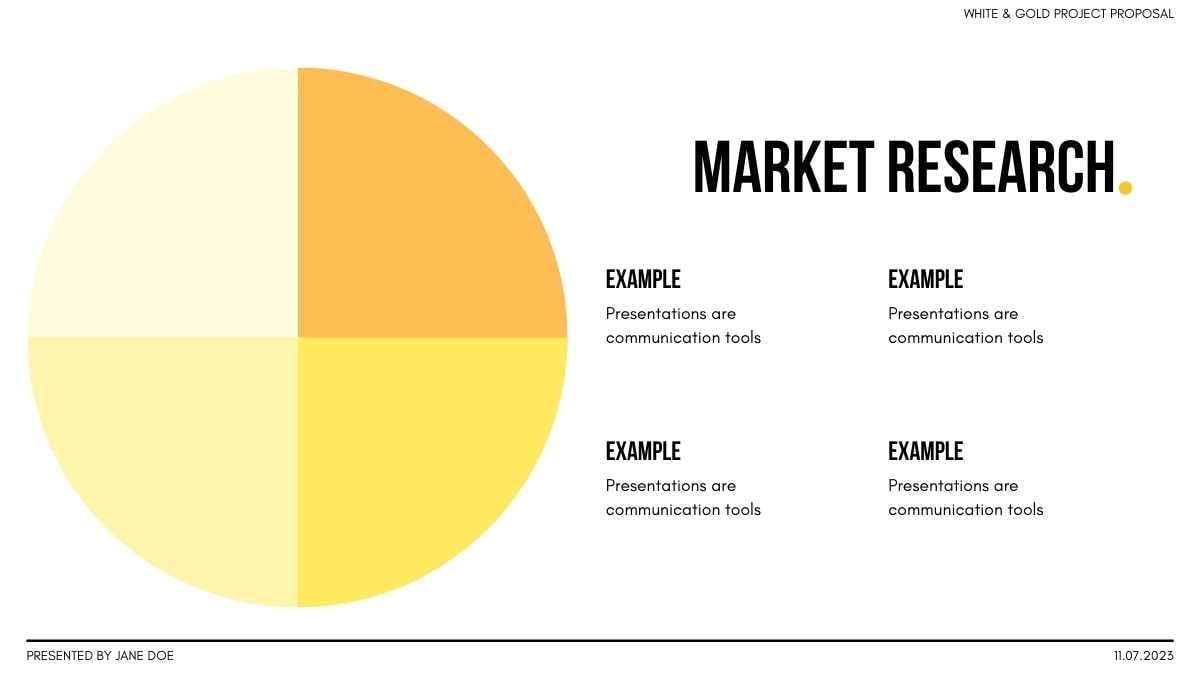 Slides de Proposta de Projeto Profissional, Elegante, Minimalista, em Branco e Dourado - deslizar 12