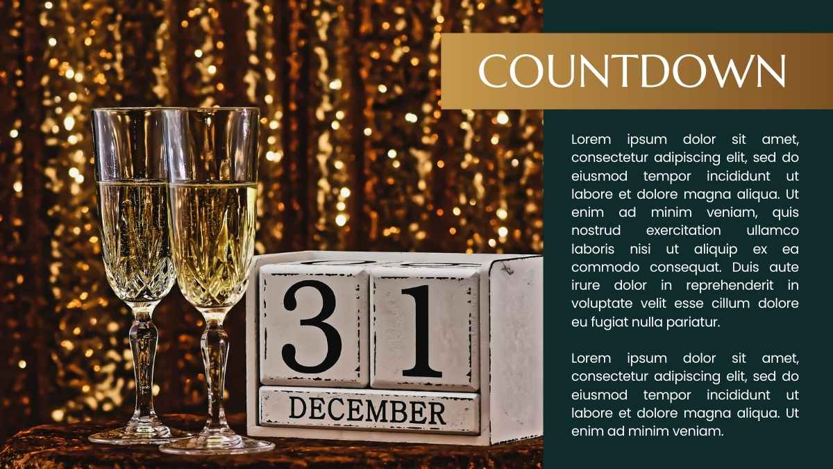 Elegant New Year’s Eve Slides - slide 6