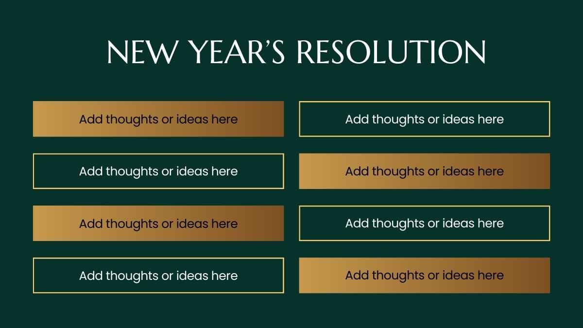 Plantillas Elegantes para Año Nuevo - diapositiva 8