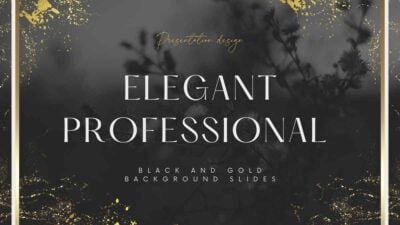 Elegant Professional Black And Gold Background Slides