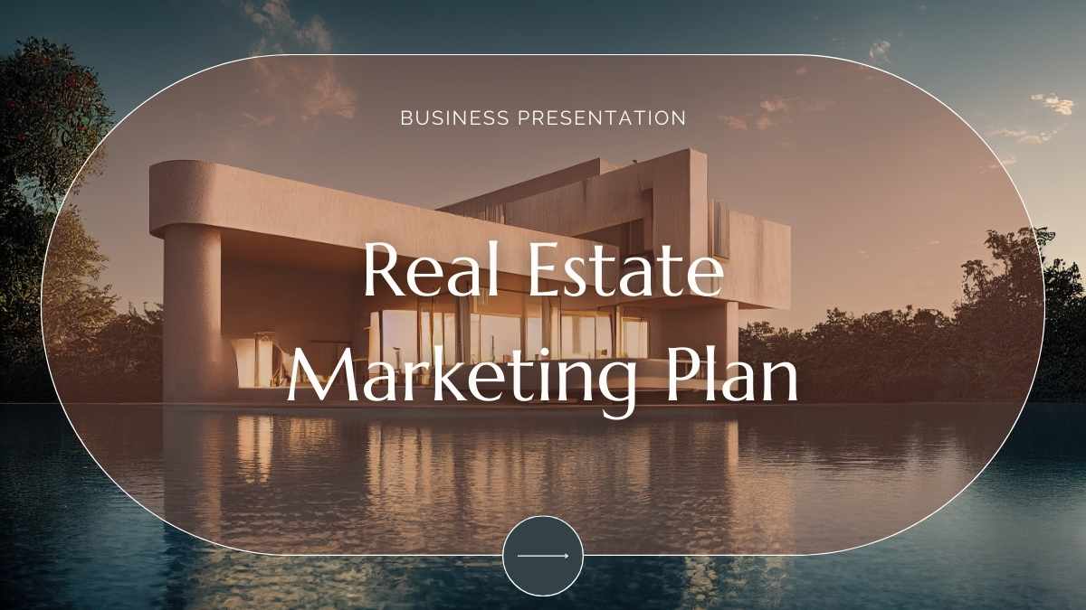 Elegant Real Estate Marketing Plan Slides - slide 1