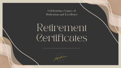 Elegant Retirement Certificate