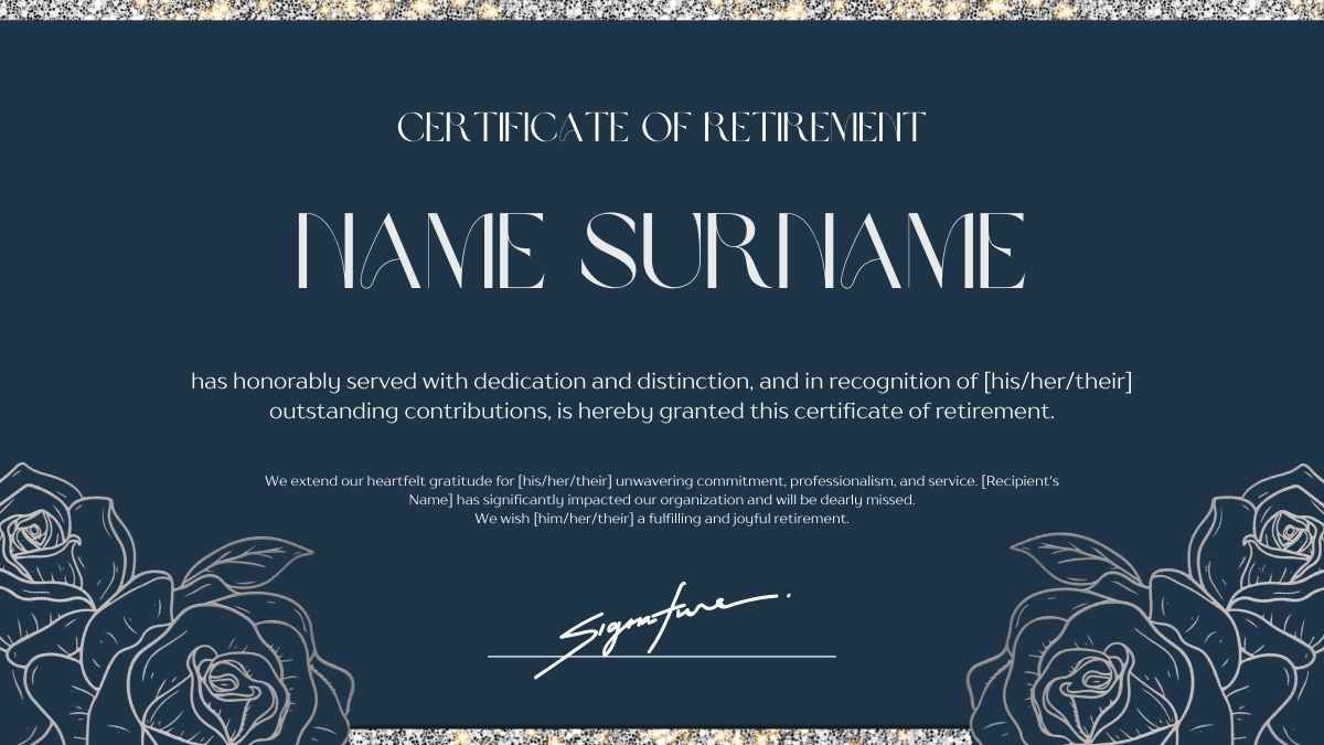 Elegant Retirement Certificate - slide 13