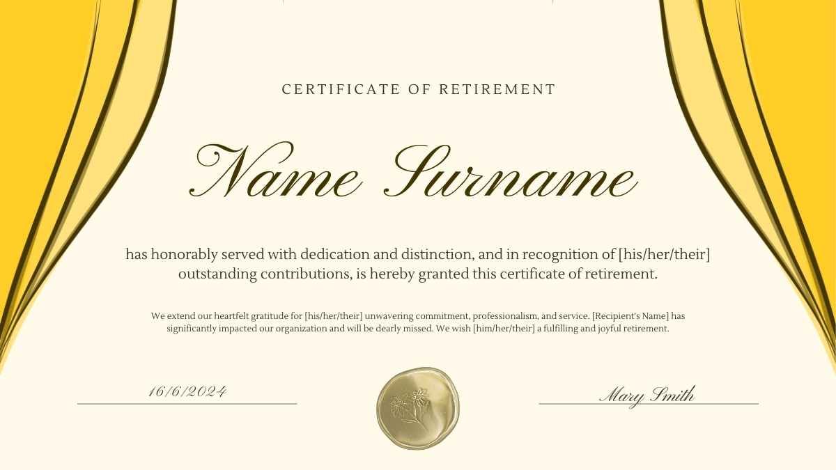 Elegant Retirement Certificate - diapositiva 14