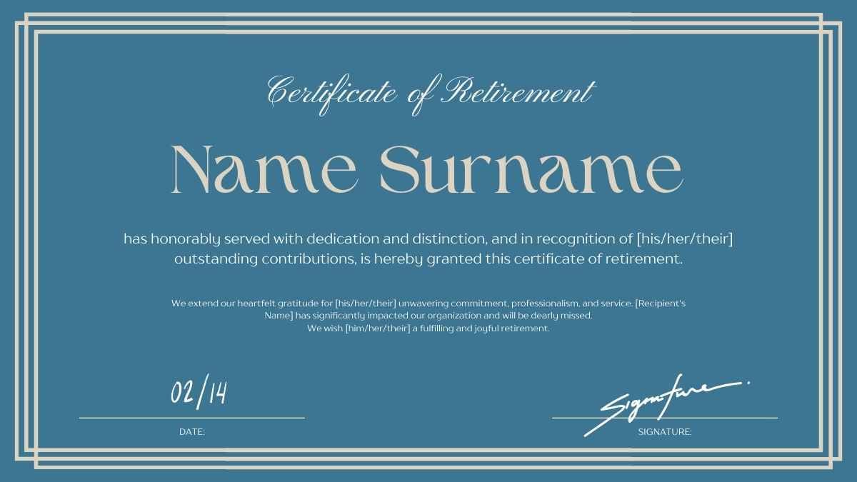 Elegant Retirement Certificate - slide 7