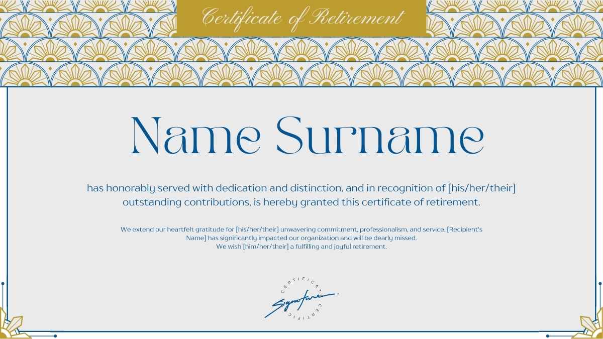 Elegant Retirement Certificate - slide 8