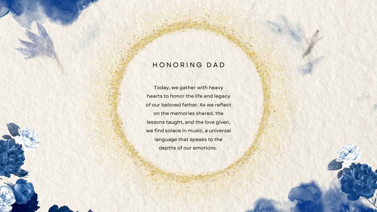 Elegant Songs For A Father's Funeral Slides - diapositiva 3