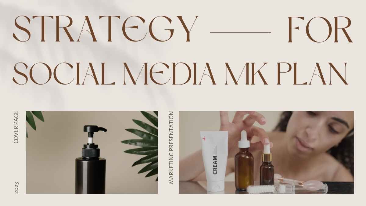 Elegantes Plantillas Beige para Marketing en Redes Sociales - diapositiva 1