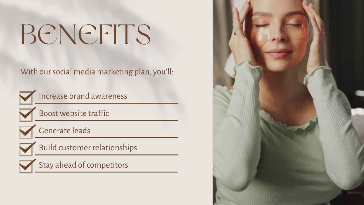 Elegantes Plantillas Beige para Marketing en Redes Sociales - diapositiva 14