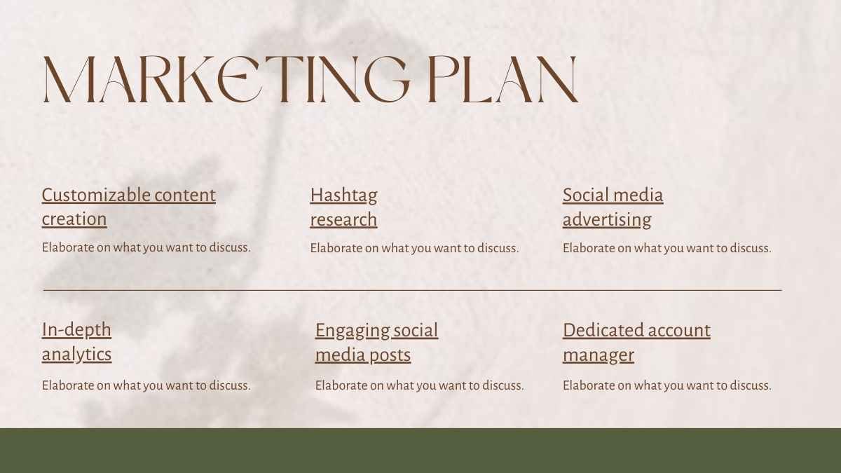 Elegantes Plantillas Beige para Marketing en Redes Sociales - diapositiva 9