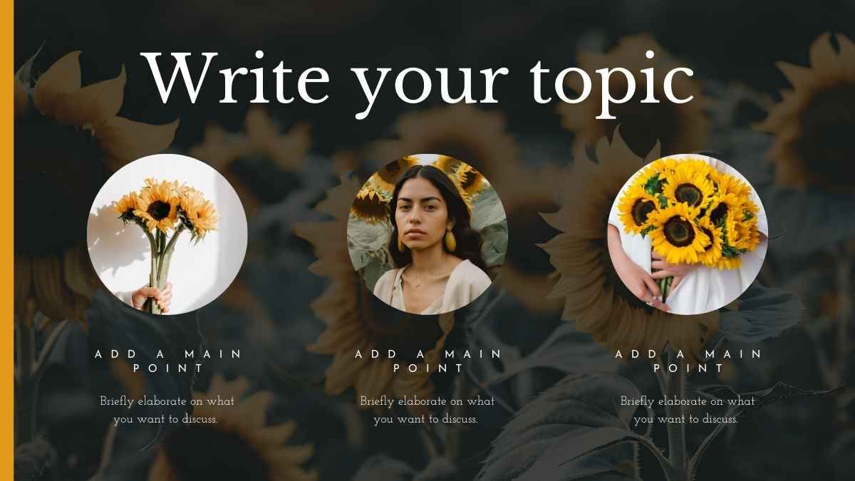 Elegant Sunflower Background Slides - slide 10