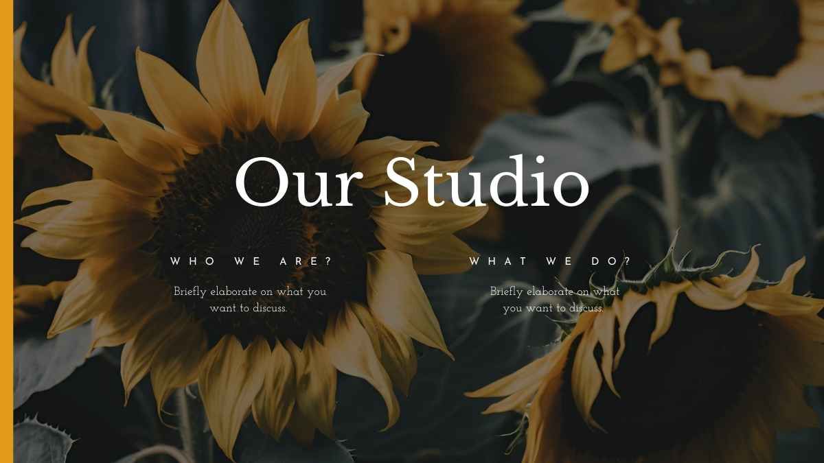 Elegant Sunflower Background Slides - slide 11