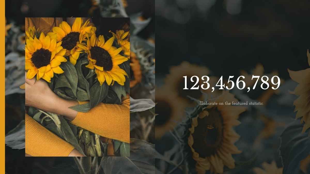 Elegant Sunflower Background Slides - slide 13