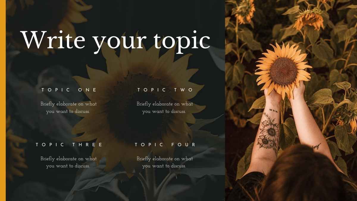 Elegant Sunflower Background Slides - slide 14