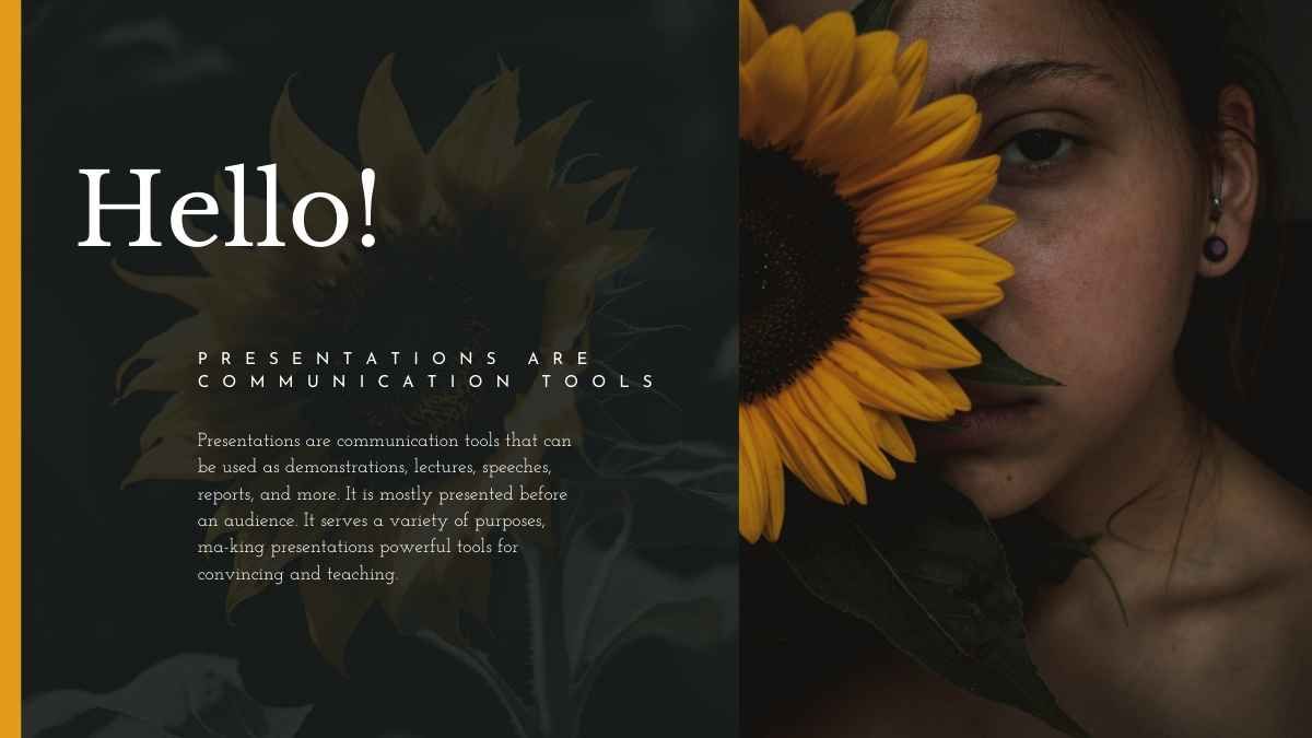 Elegant Sunflower Background Slides - slide 4